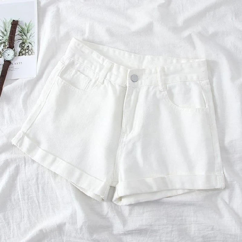 Summer Female Classic Korean Thin Jeans Women Fashion High Waist Short Pants Hot Sale Girls Casual Denim Shorts