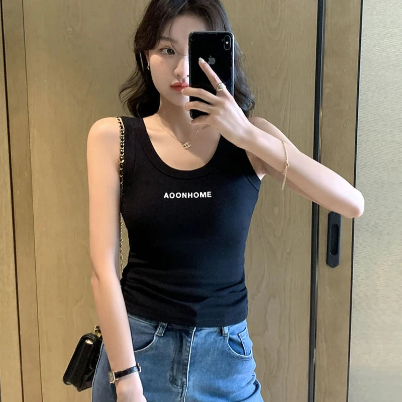 Girls are super cool to wear sexy, K-Style summer new slim-fit coat sexy suspender vest women's interior western bottoming top