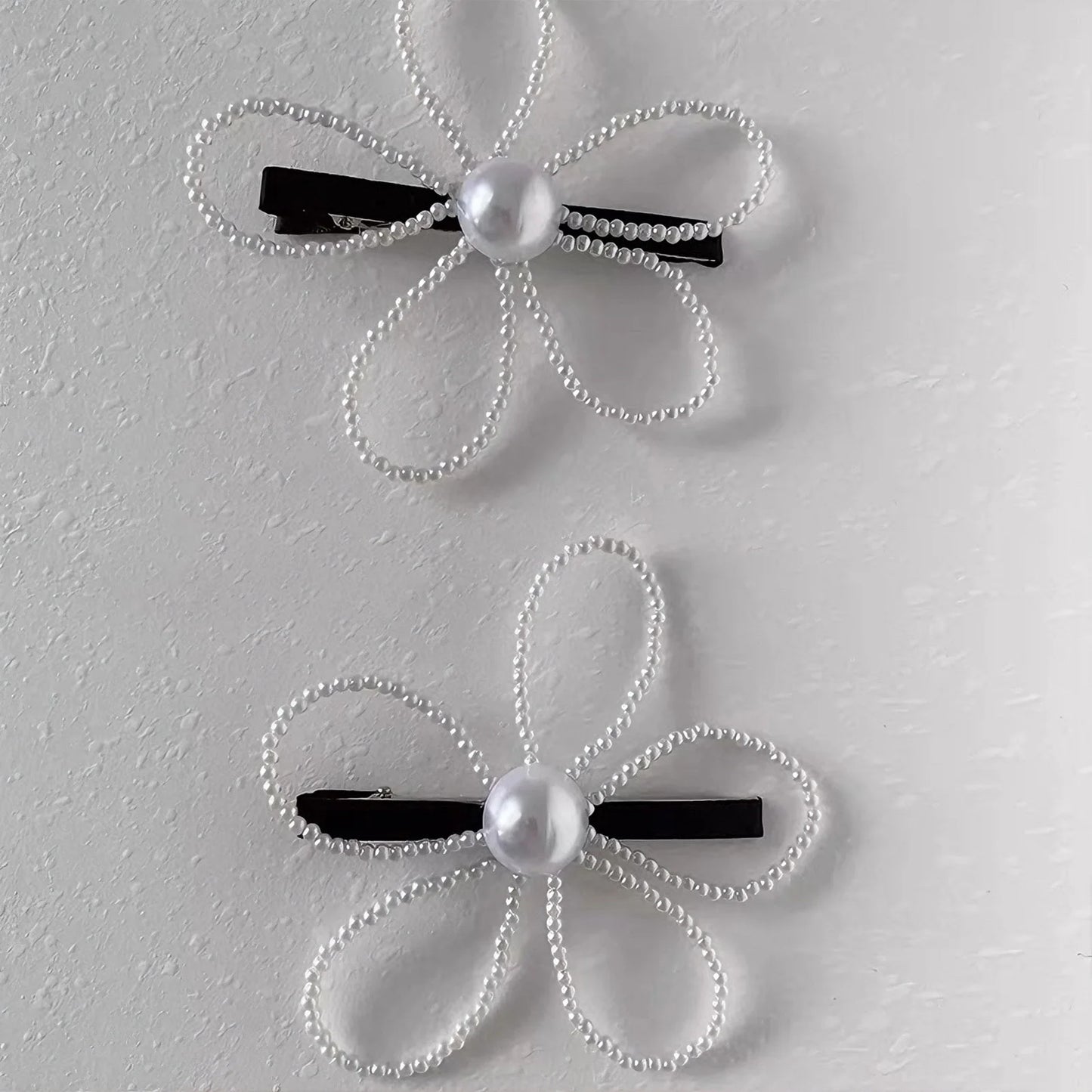 1pcs Pearl Flower Hair Clip Side Bangs Barrettes for Women Girls Non Slip Hairpin Hair Accessories