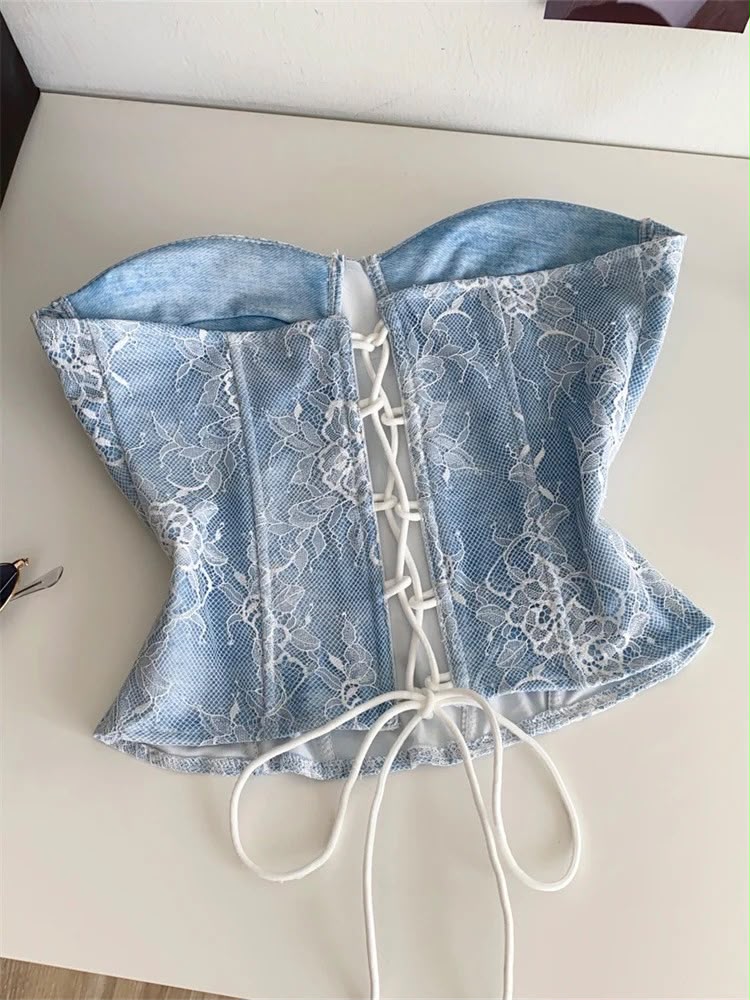 Lace Strapless Corset Top | Inspired by Hilal