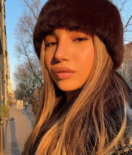 New Fluffy Fur Women's Winter Hat Winter Snow Ski Cap Female Faux Fur Thick Warm Windproof Hat Russian Hat Mink Fisherman's Hat