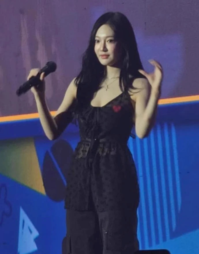 Mesh See-Through Lace-Up Camisole Top | Inspired by Ningning