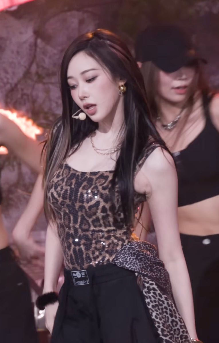 Top Women 2026 Spring Summer New Fashion Leopard Print U-Neck Sleeveless Slim Fit Versatile Daily Basic Casual Vest Top