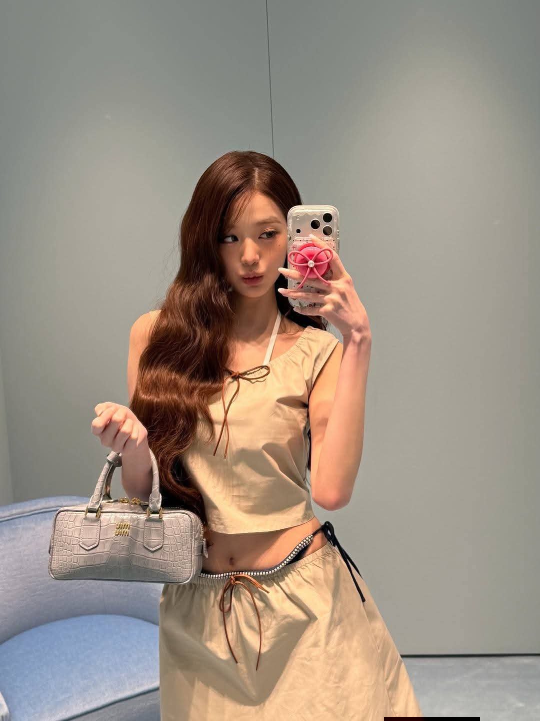 gothiscyn 2026 New Japanese Women's Matching Two Piece Babydoll Top Sets Khaki Drawstring To Mini Skirt Suit Sweet Lolita Style
