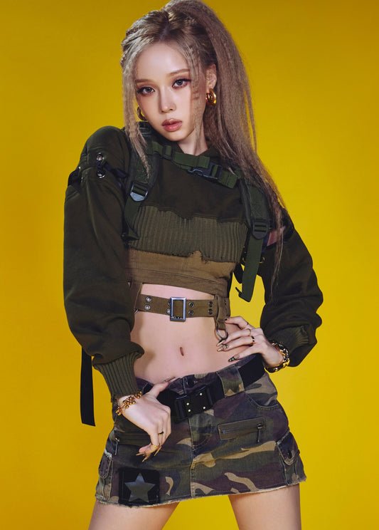 Camouflage Denim Cargo Skirts Women Sexy Low Waist Streetwear Mini Skirt Vintage American Harajuku Casual Female Slim Skirt