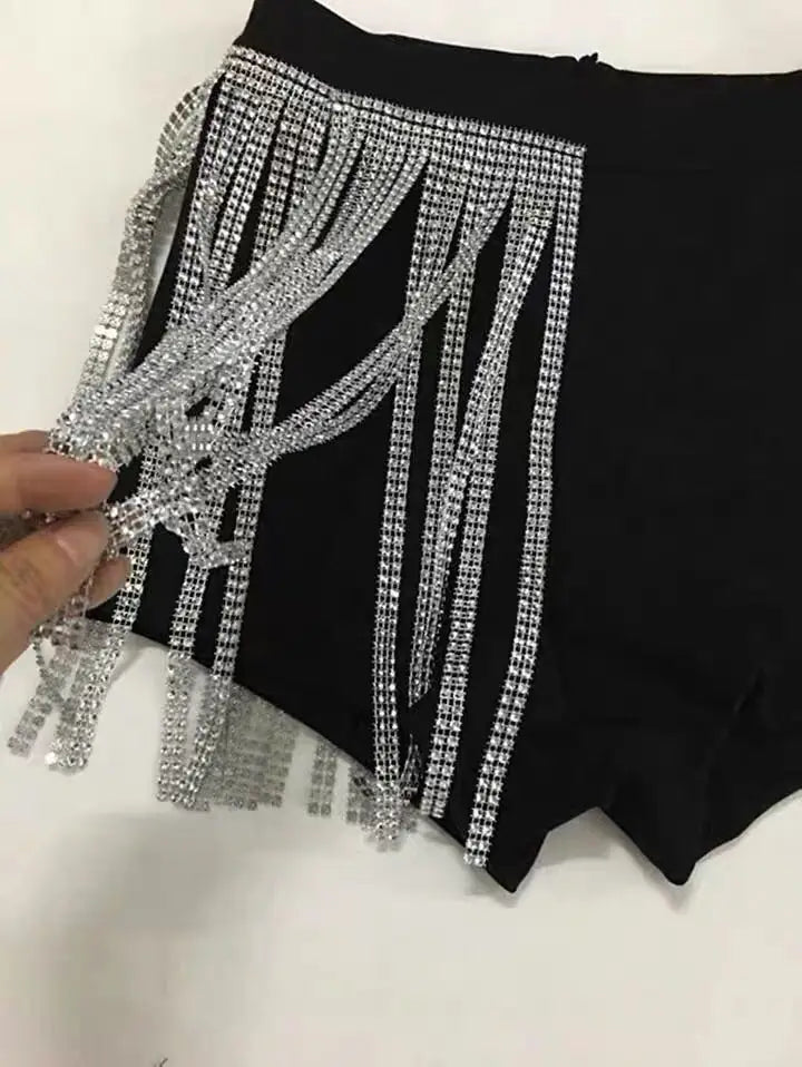 Rhinestone Fringe Stage Shorts DWY5223 | Inspired by Jennie