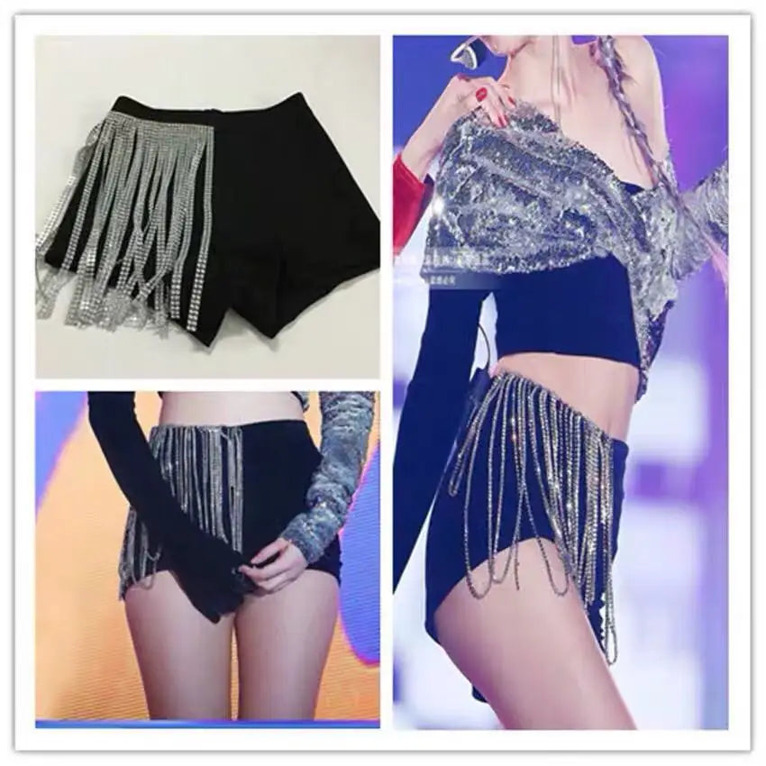 Rhinestone Fringe Stage Shorts DWY5223 | Inspired by Jennie