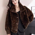 Leopard Print Short Mink Fur Jacket | Inspired by Wonyoung
