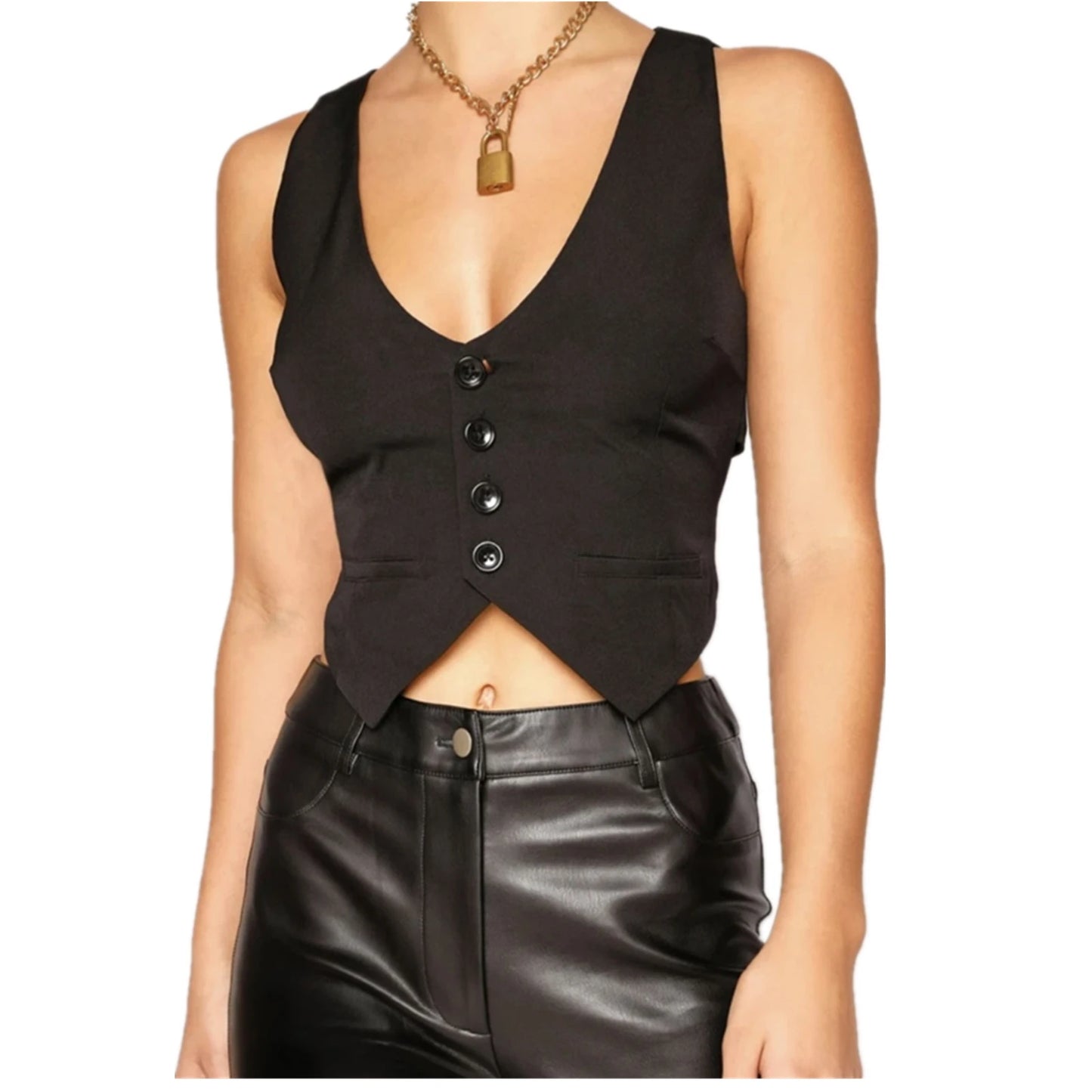 Captivating Women's New Sexy Y2k Female Waistcoat, Solid Color Striped V-Neck Sleeveless Tops Blouse Vest for Summer Dailywear