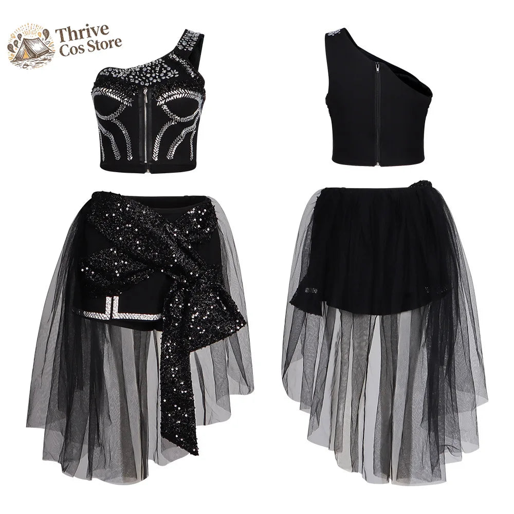 Celebrity Style Women's Singing Costume, Heavy Industry Crystal Diamond Performance Costume, Jazz Stage Costume