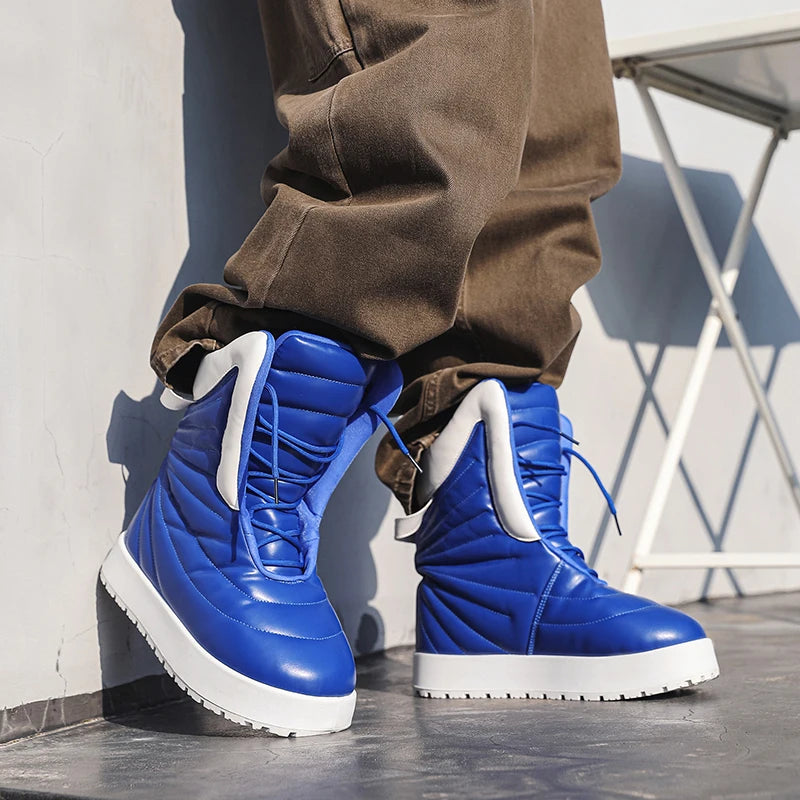 Men Boots 2025 New Winter Slippers Warm Men Shoes Waterproof Non-Slip Plush Sneakers Male Tenis Shoes Boots Men Sneakers Winter