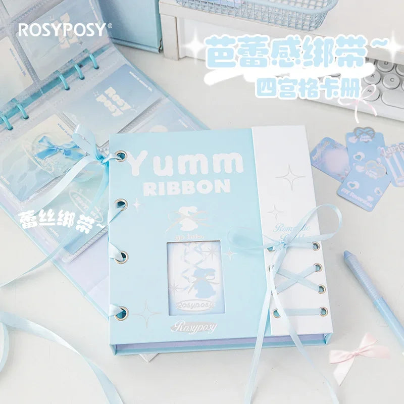 IMYY Kpop Idol Photocard Holder Photo Album with 20pcs 4grids Inner Pages Binder Photocards Album for Photographs Collect Book