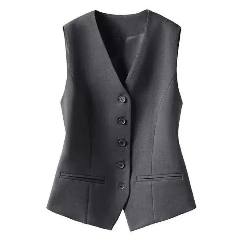 Women's Vest Jacket 2026 Spring Autumn New Fashion Ladies Sleeveless Elegant Temperament Female Waistcoat Coat Outerwear