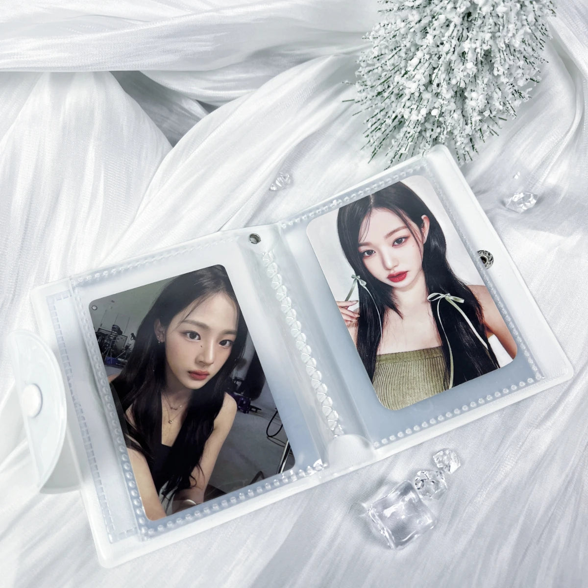 Love Snowman Crystal Ball Photo Card Bag Mini Album 3-3.5 In Celebrity Album Cardbook Suitable Celebrity Small Card Coll
