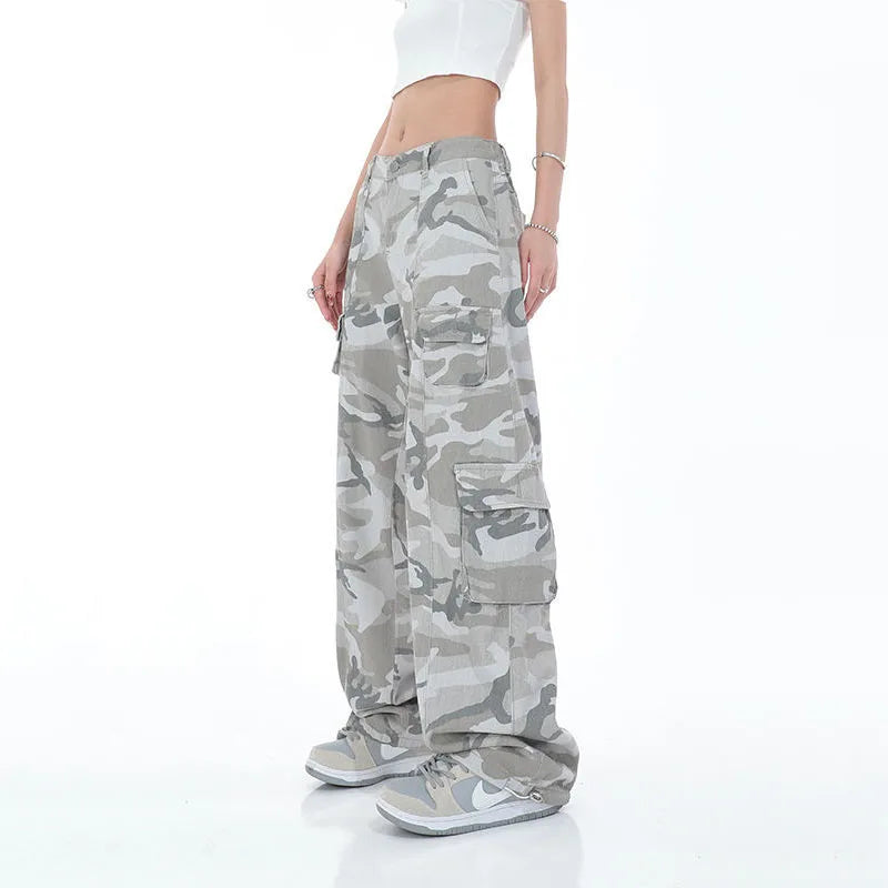 Camouflage Wide Leg Cargo Pants | Inspired by Rosé