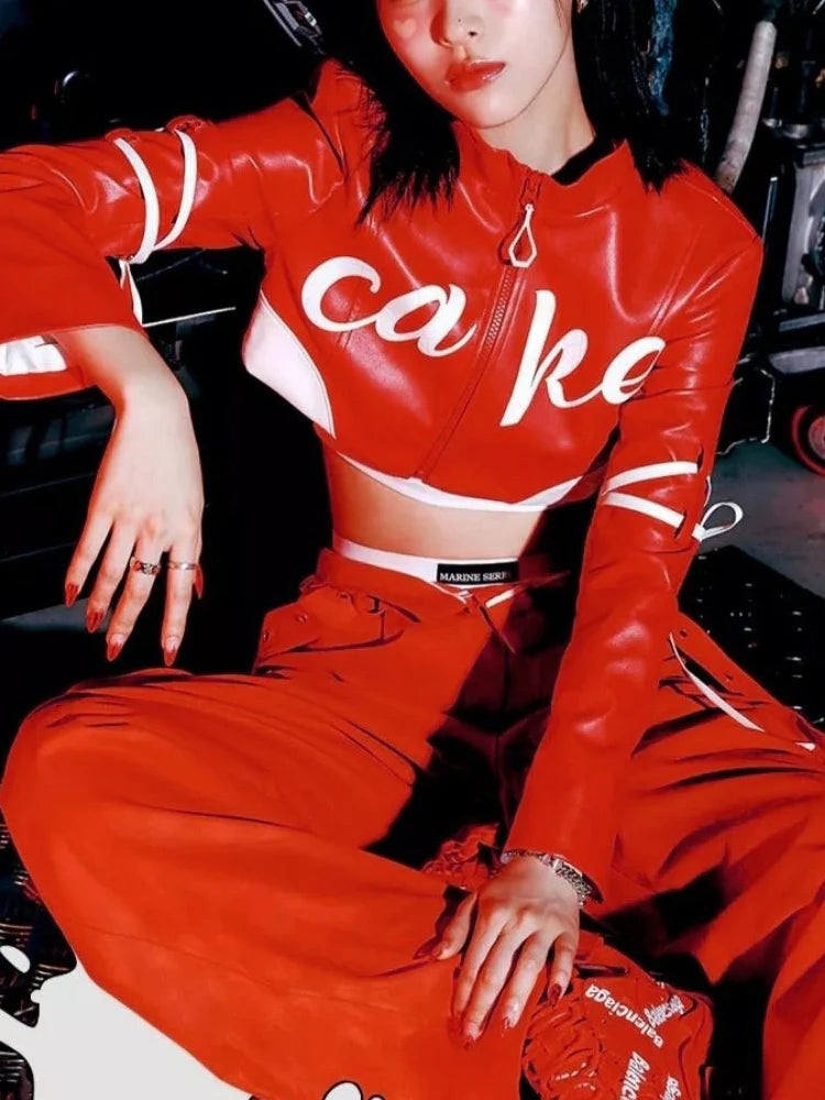 Korean Itzy Girl Group Cake Jazz Dance Performance Kpop Singing Dress Adult Student Red Dress Performance