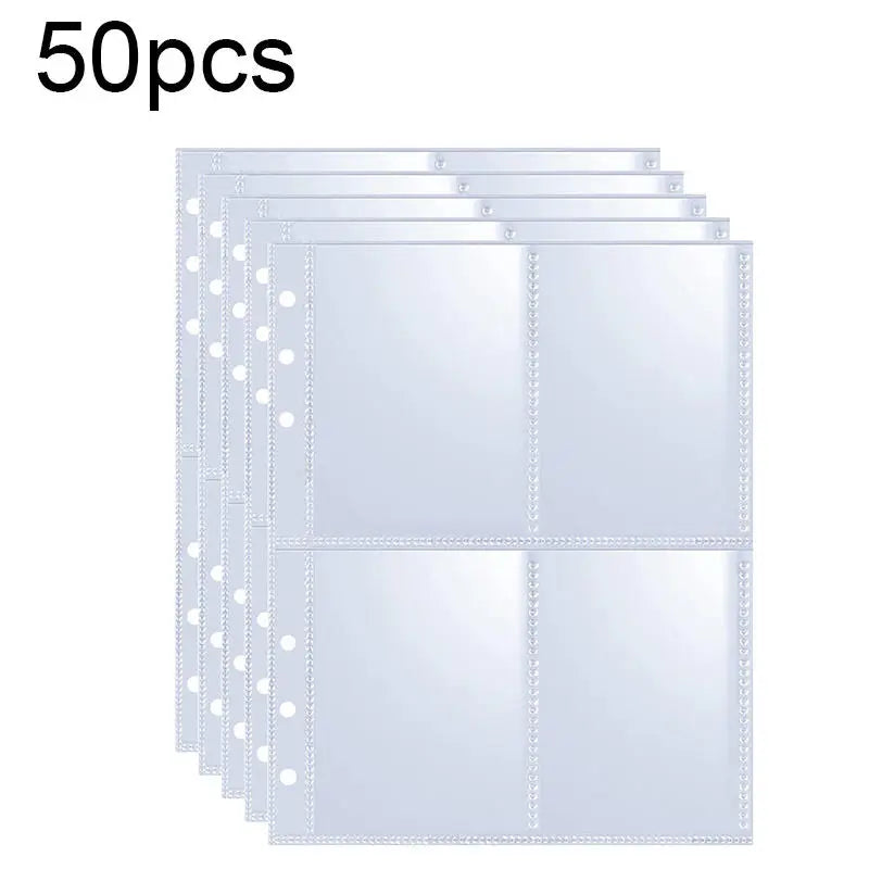 Kpop Photocard Binder with 25 pages 4-Pocket Card Collector Album with 200 Card Slots PU Leather Cover Organizing Cards