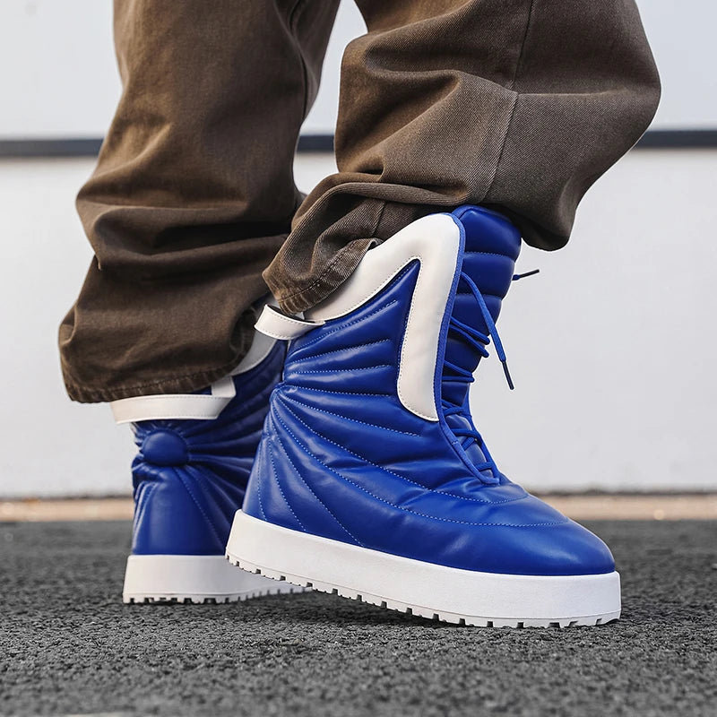 Men Boots 2025 New Winter Slippers Warm Men Shoes Waterproof Non-Slip Plush Sneakers Male Tenis Shoes Boots Men Sneakers Winter