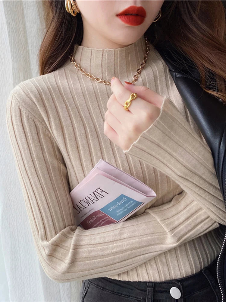 Ribbed Turtleneck Knit Sweater | Inspired by Hilal