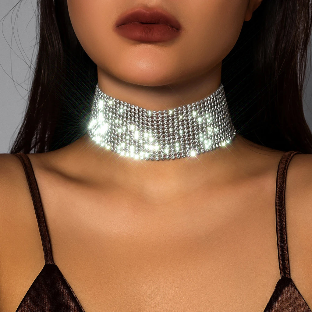 Crystal Rhinestone Choker Necklace | Inspired by Sıla