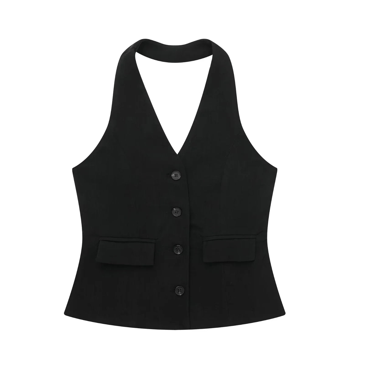 Halter Vest Top & High Waist Straight Trouser 2-Piece Suit | Inspired by Esra Bilgiç