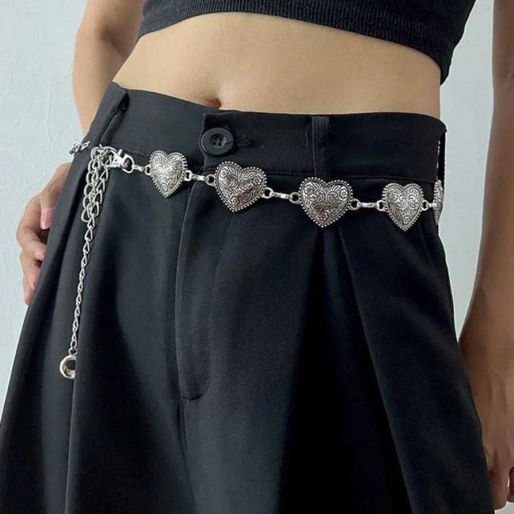 Sexy Silver Waist Chain Accessories Ethnic Design Retro Women's Belt Chain Metal Chain Belly Chain for Women
