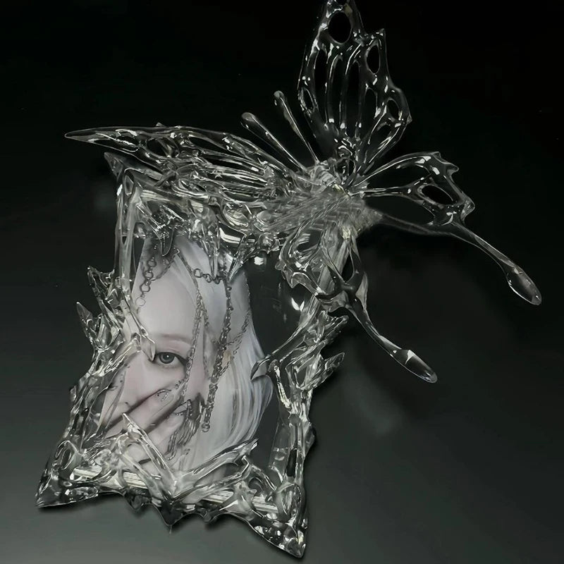 Aesthetic 3D Transparent Butterfly Photocard Holder Kpop Small Card Protector Card Display Cover Advanced Sense Card CoverHot