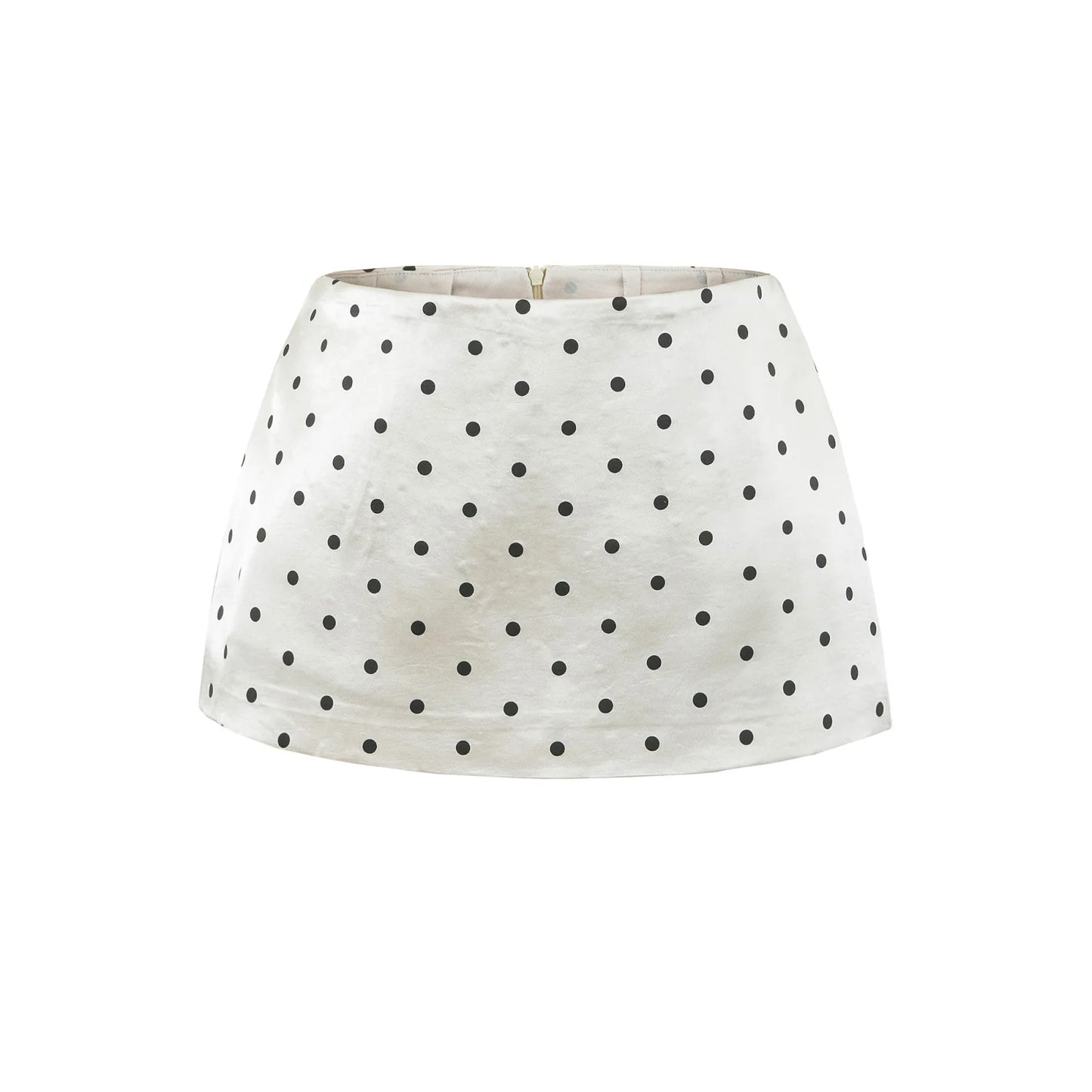 7 colors Y2K Polka Dot Print Satin Low Waist Mini Skirt With shorts lining Sexy A-line Package Hips Short Skater Party Bottom