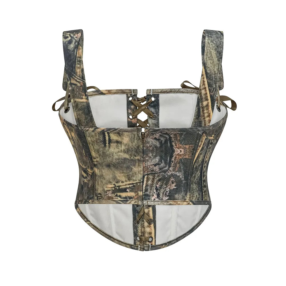 Overbust Lace-Up Steampunk Corset Top | Inspired by Manon