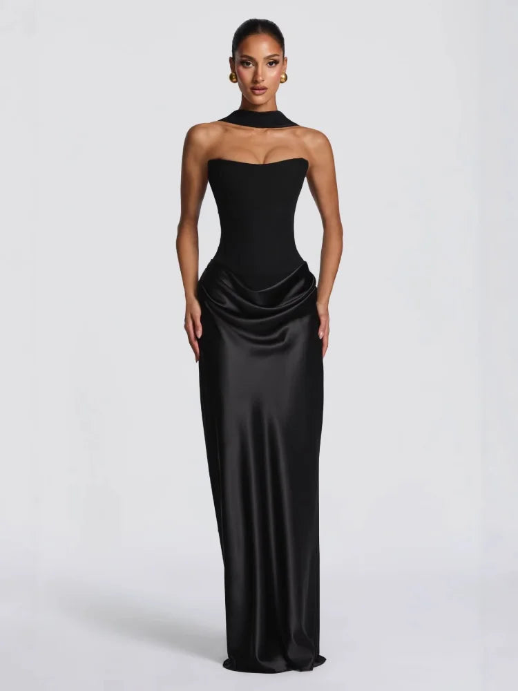 Short Sleeve Fit & Flare Floor-Length Dress | Inspired by Hande Erçel