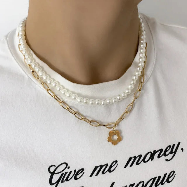 Pearl Layered Necklace | Meri