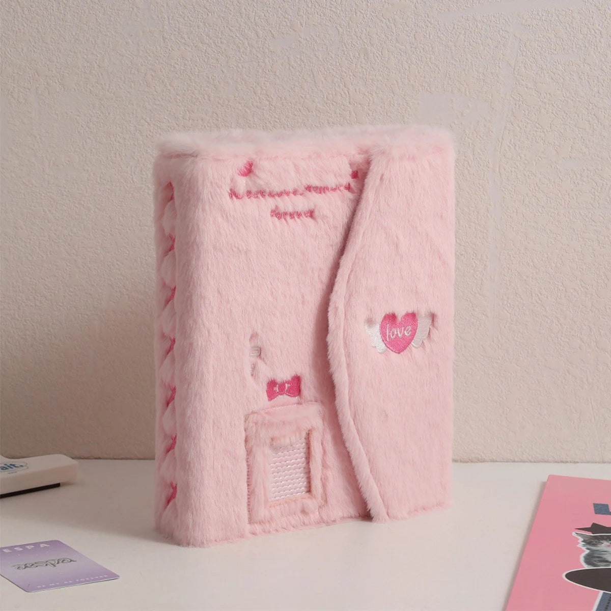 Cartoon Plush A5 Kpop Binder Photocard Holder Idol Photo Album Photocards Collect Book Kawaii School Stationery Picture Albums
