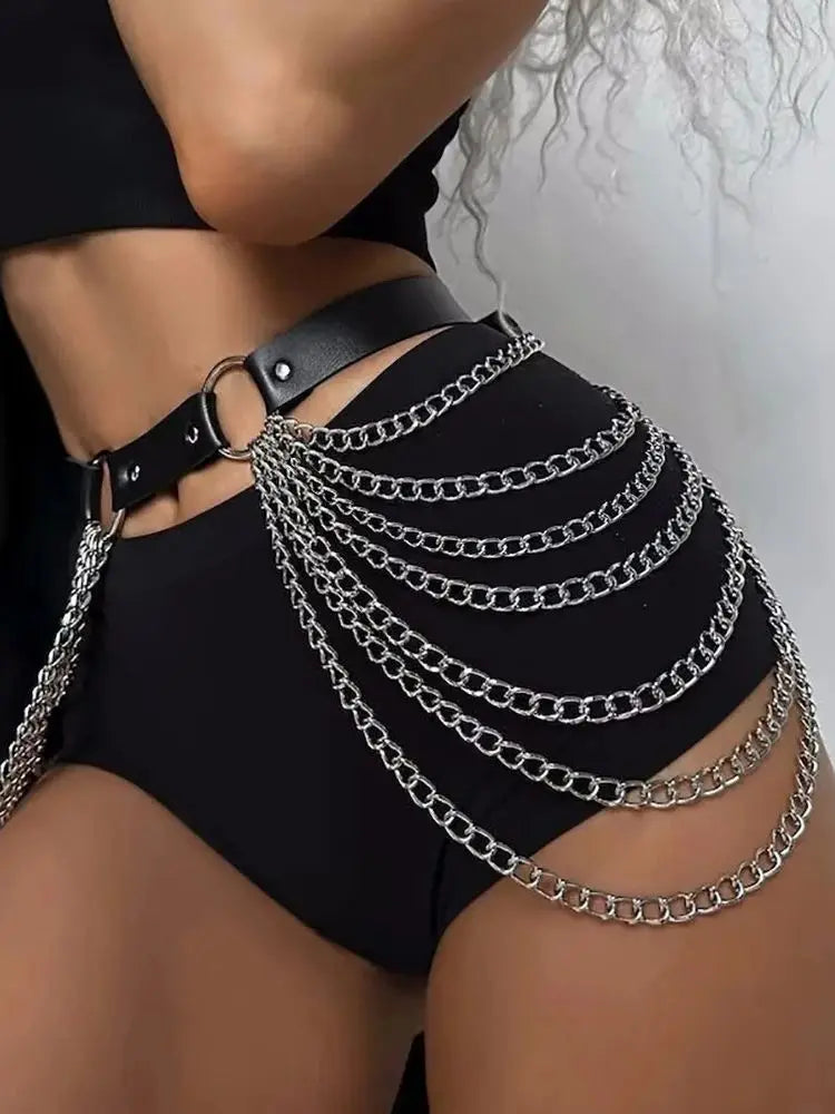 Gothic PU Leather Fringe Belt | Inspired by Özlem