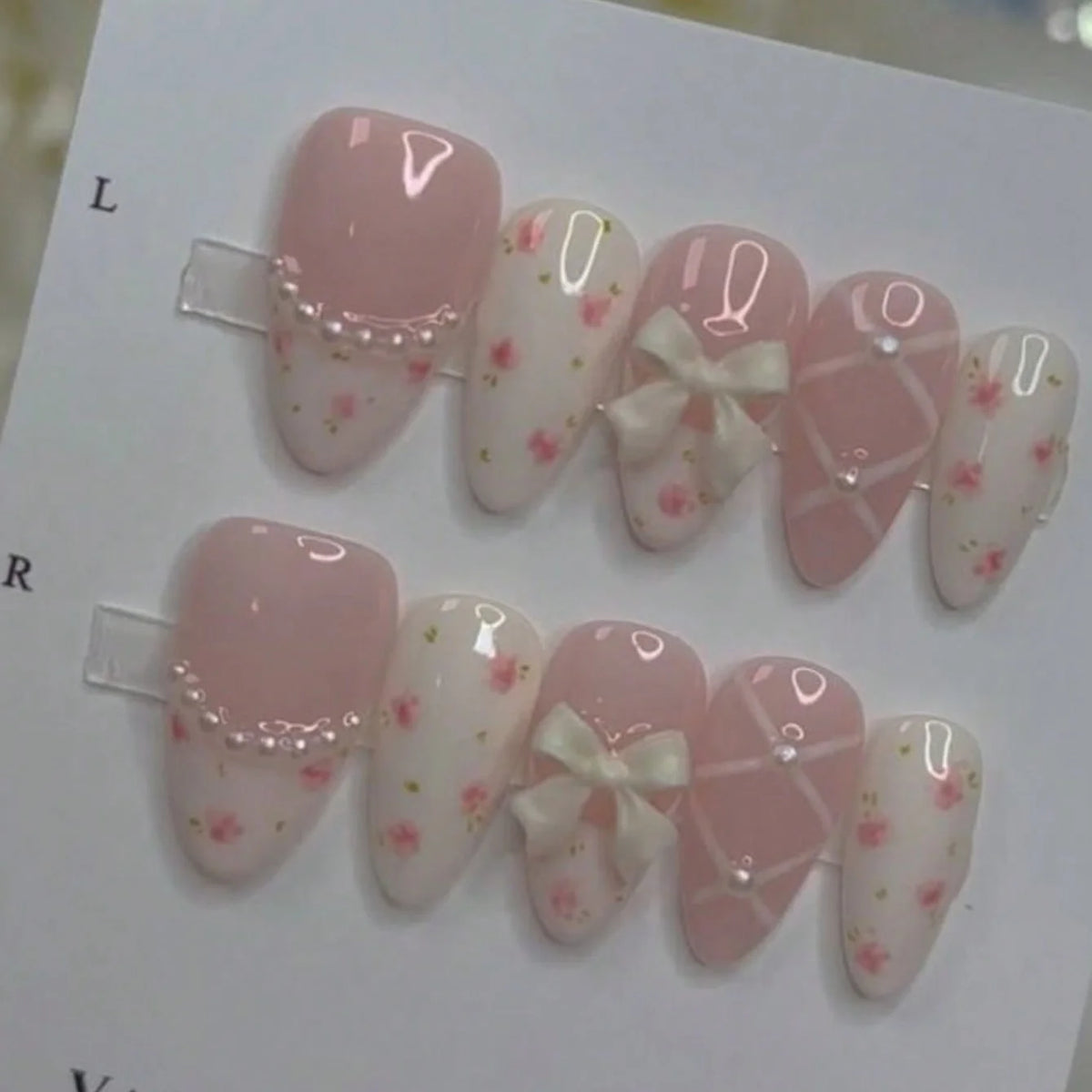 Floral Handmade Press-on Nails
