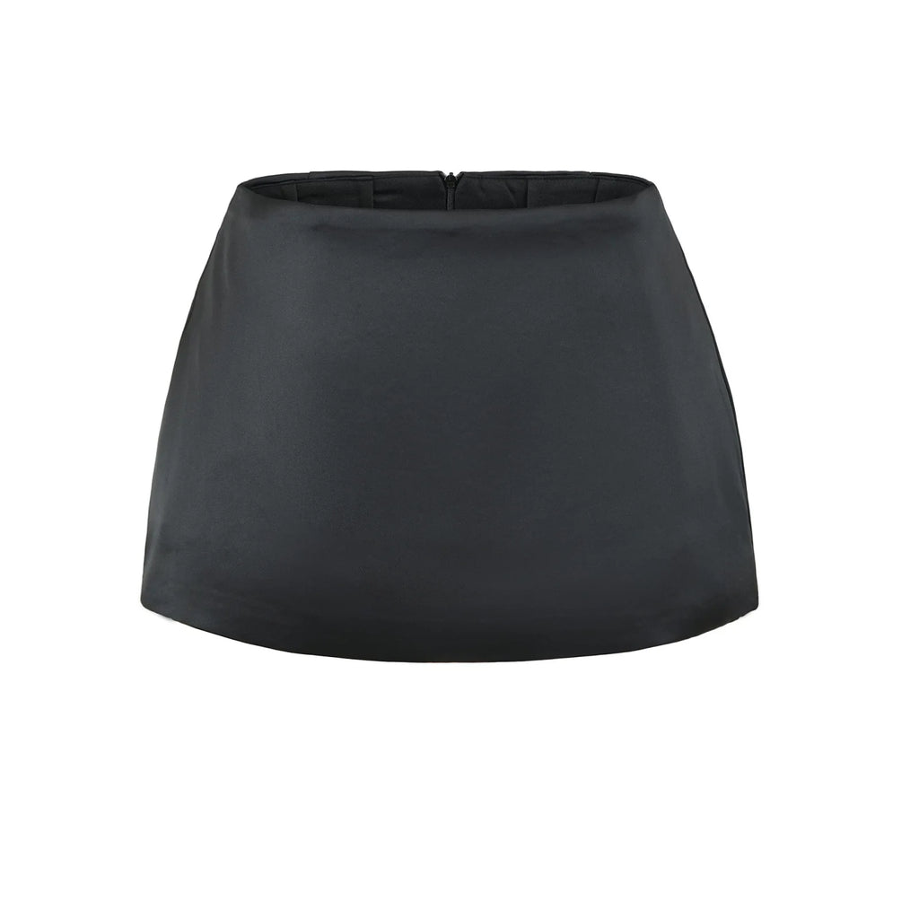 Polka Dot Satin Mini Skirt | Suzy