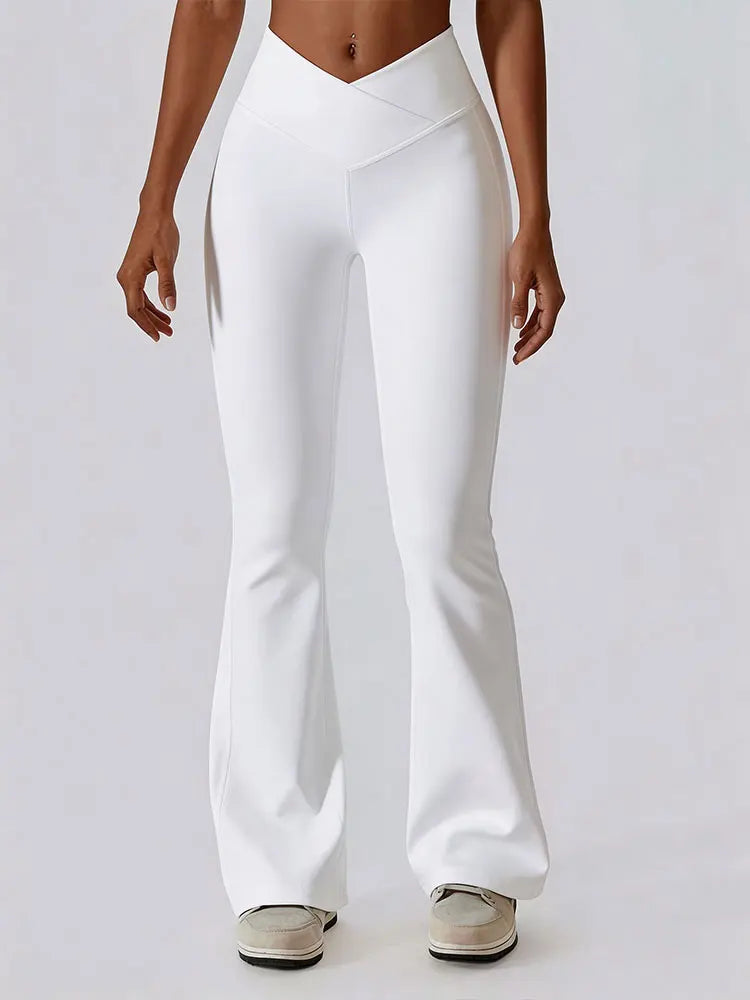 Flare Leggings Yoga Pant For Women High Waist Bare Feel Wide Leg Pant Gym Workout Fitness Flared Sweatpants Latin Dance Trousers