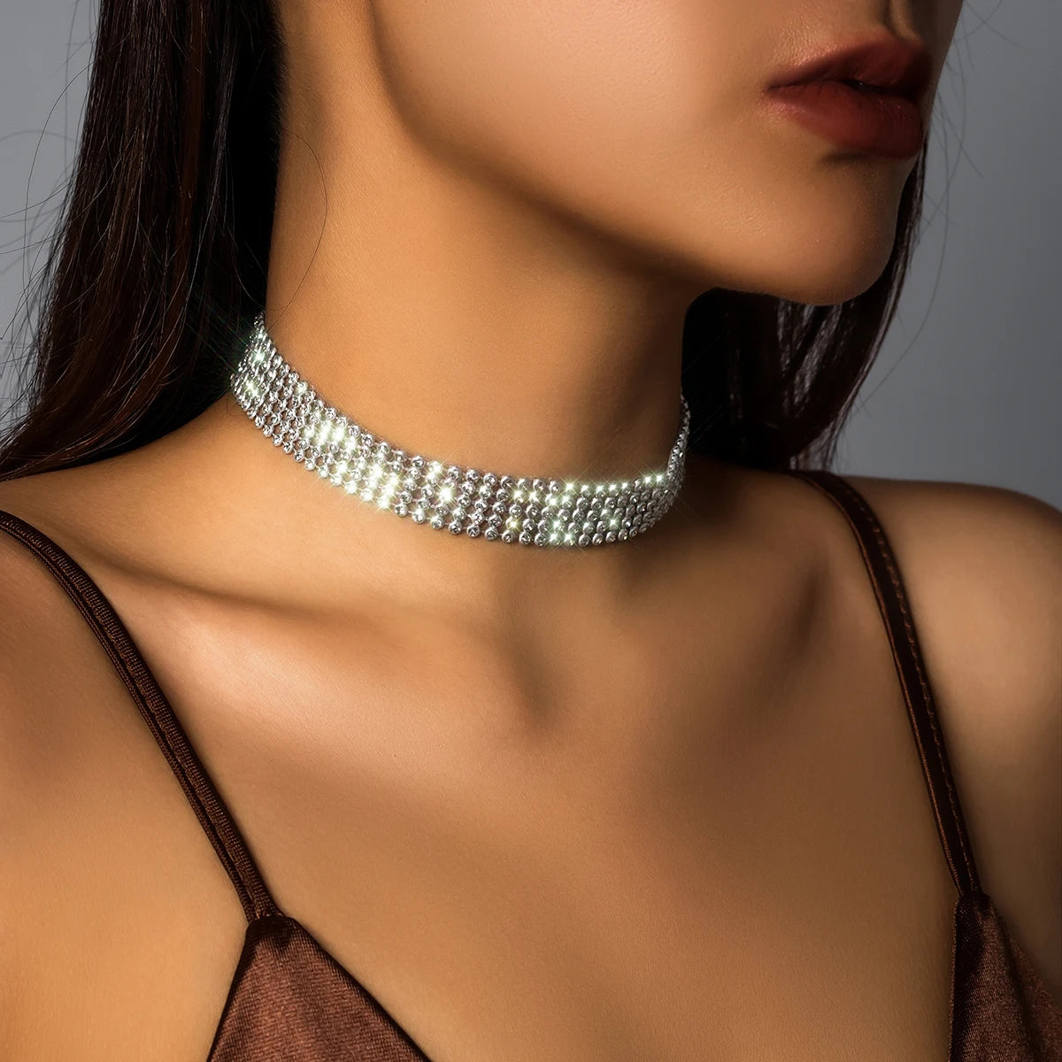 Crystal Rhinestone Choker Necklace | Inspired by Sıla