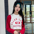 Baseball Crop Top & Sleeve Set | Inspired by Jennie