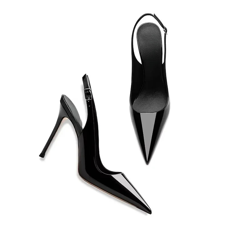 Super High Stiletto Pointed Toe Slingback Pumps | Inspired by Esra Bilgiç