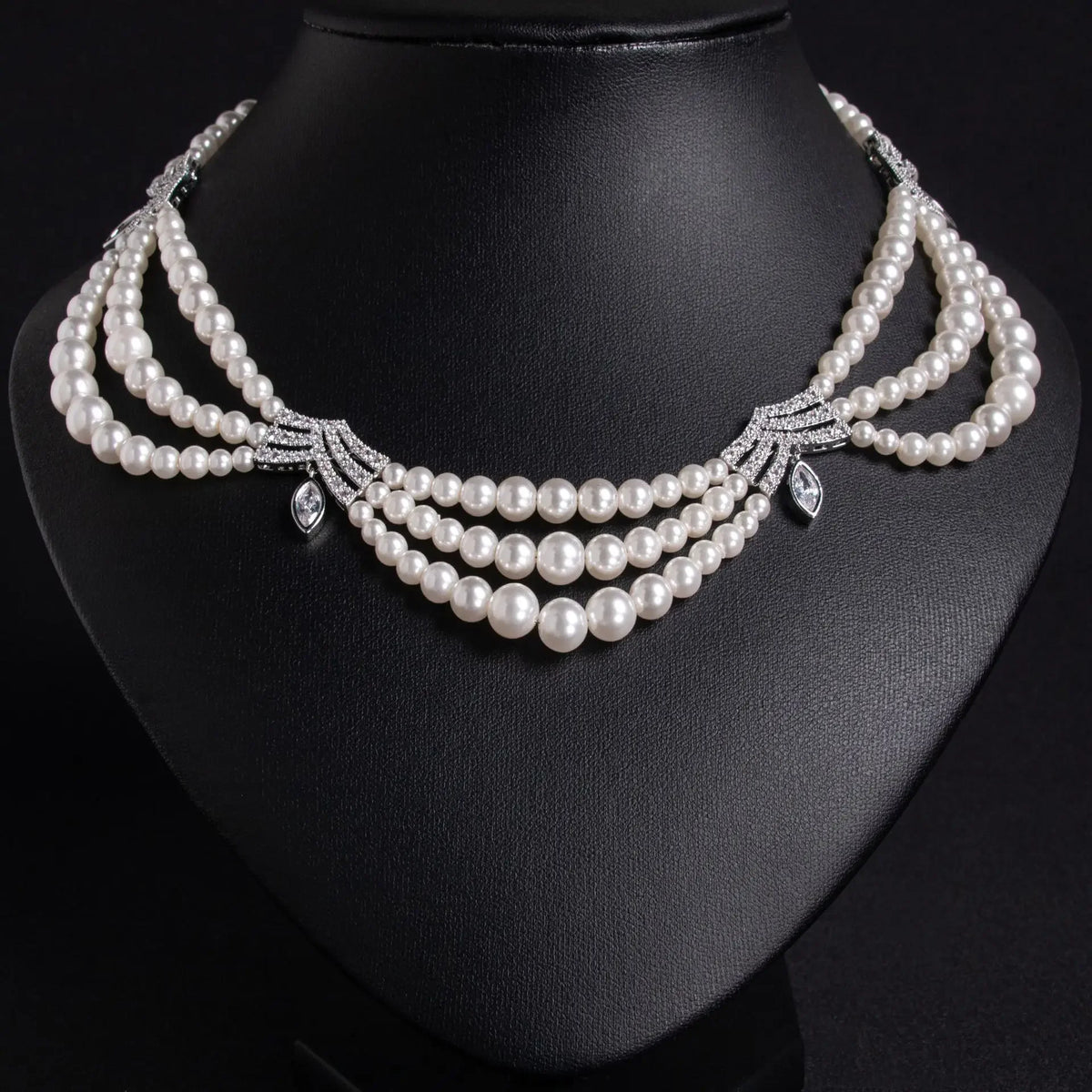Oil Painting CZ Necklace & Earrings Jewelry Set | Inspired by Esra Bilgiç
