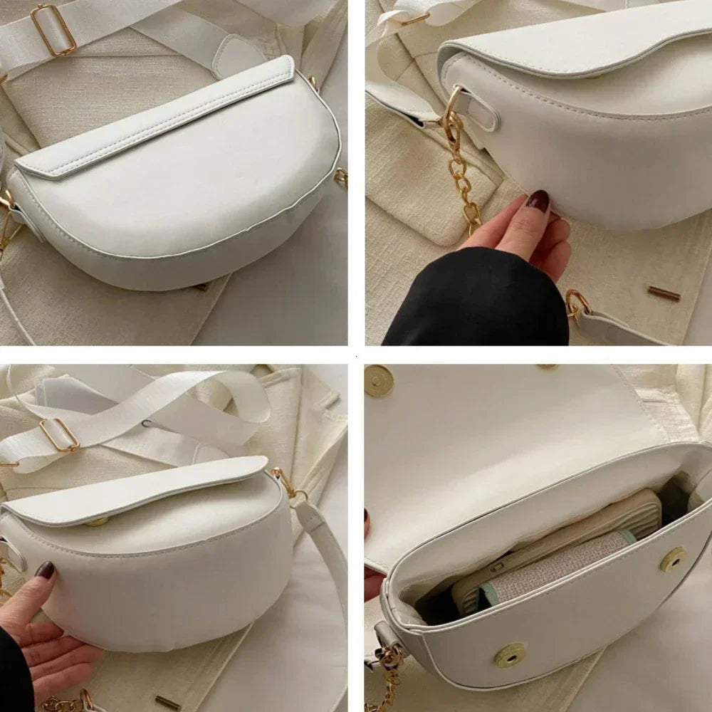 Vintage Double Strap Saddle Crossbody Shoulder Bag | Inspired by Neslihan Atagül