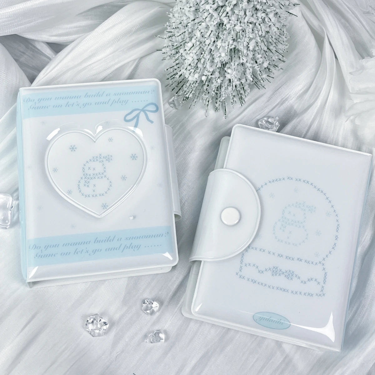 Love Snowman Crystal Ball Photo Card Bag Mini Album 3-3.5 In Celebrity Album Cardbook Suitable Celebrity Small Card Coll