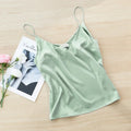 Sexy V-Neck Satin Sleeveless Camisole Tank Top | Inspired by Neslihan Atagül