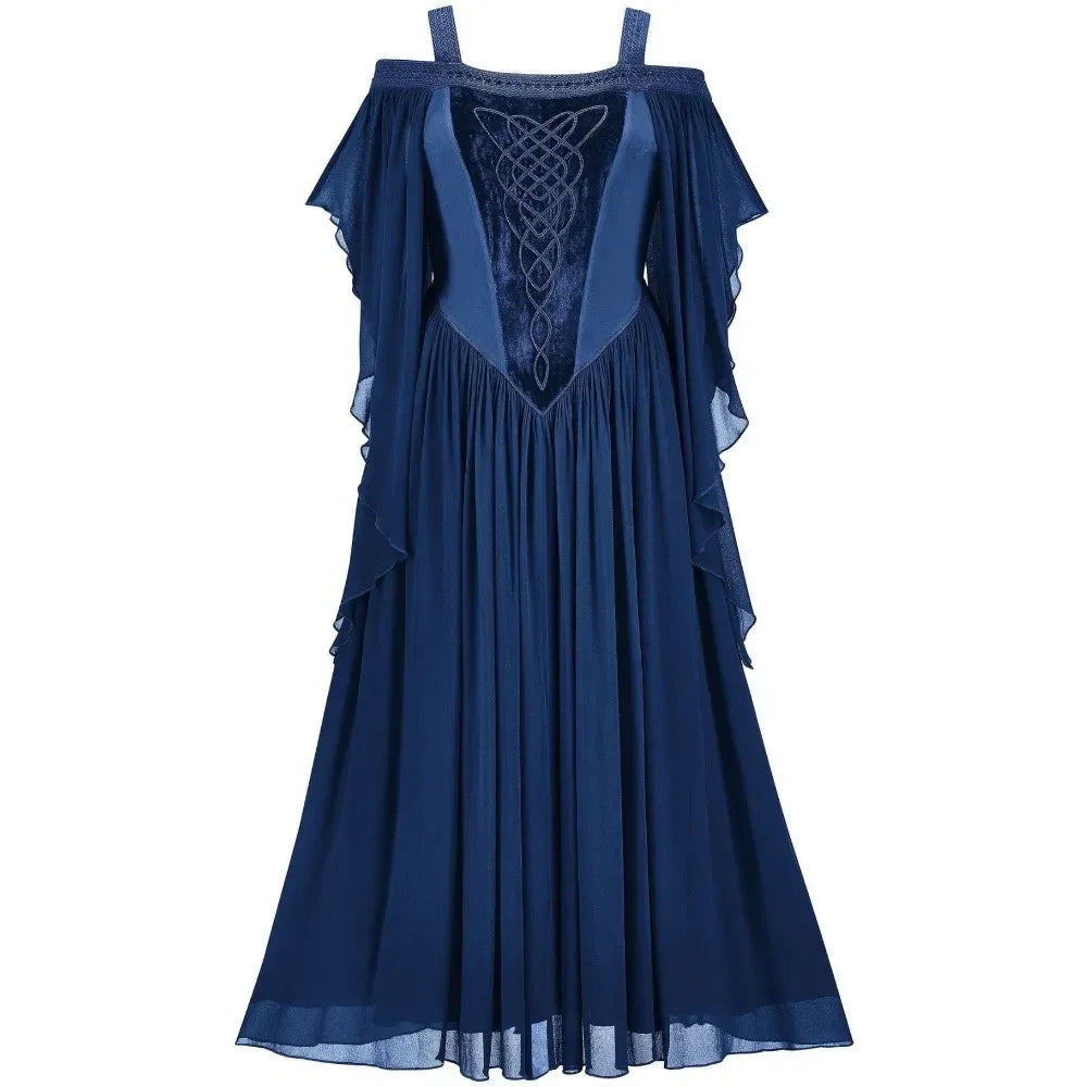 Medieval Punk Elf Dress Cosplay Halloween Costumes Women Palace Christmas Carnival Witch Princess Victorian Gown Robe Vestido