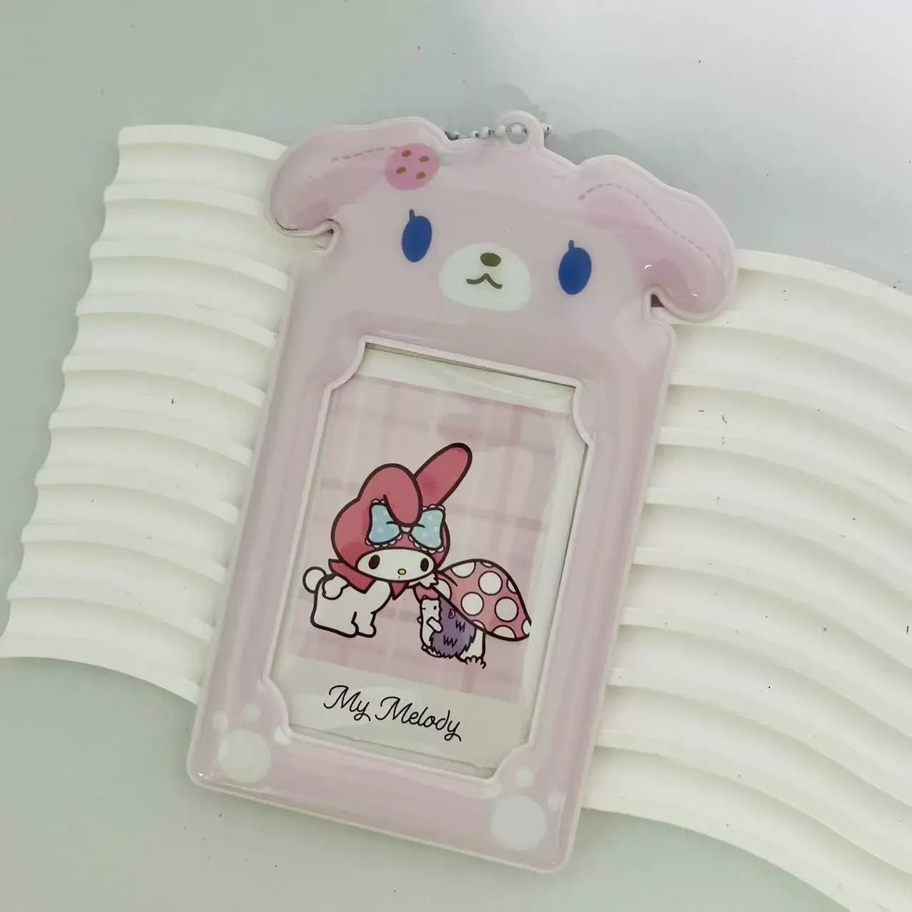 Cartoon Rabbit Photocard Holder Keychain Photo Card Holders 2.9x3.9 Inch ID Badge Holder Bus Card Credit ID Bank Card Holder