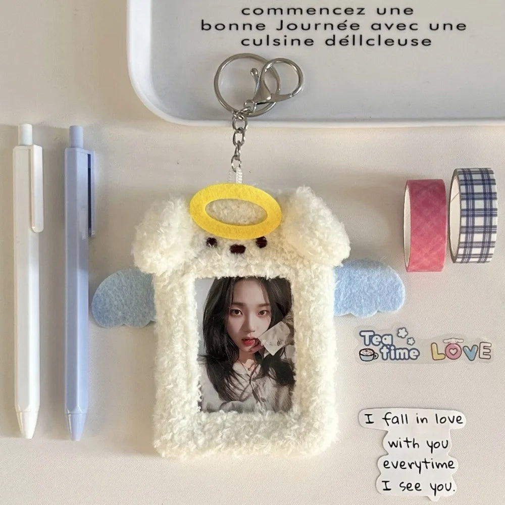 Cute Plush Photocard Case Demons&Angels Multifunctional Photo Card Holder Card Case Students
