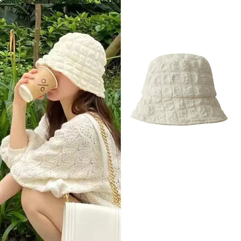 Spring and Autumn Bucket Hat Women Fashion Fisherman Hats Soft Basin Cap Korean Panama Hats Sunshade Hat