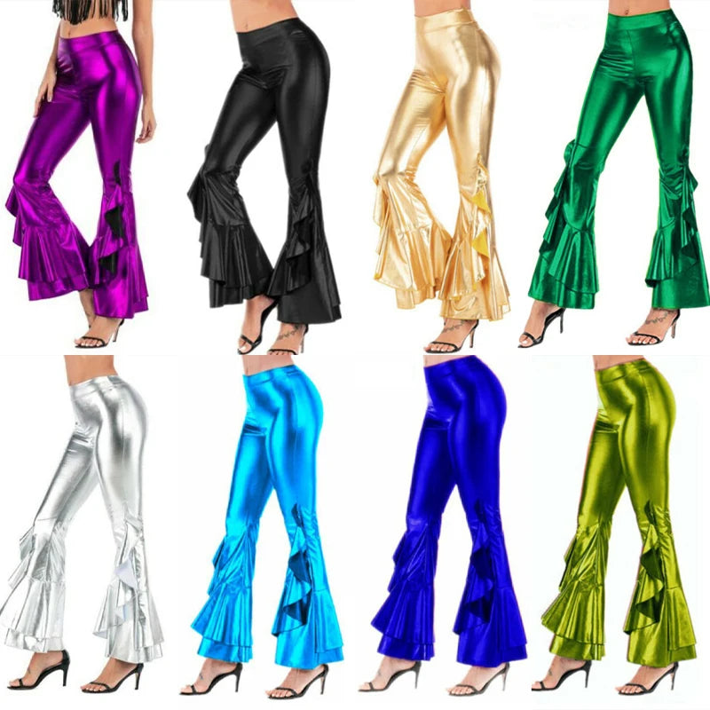 Metallic Flare Trousers | Asli