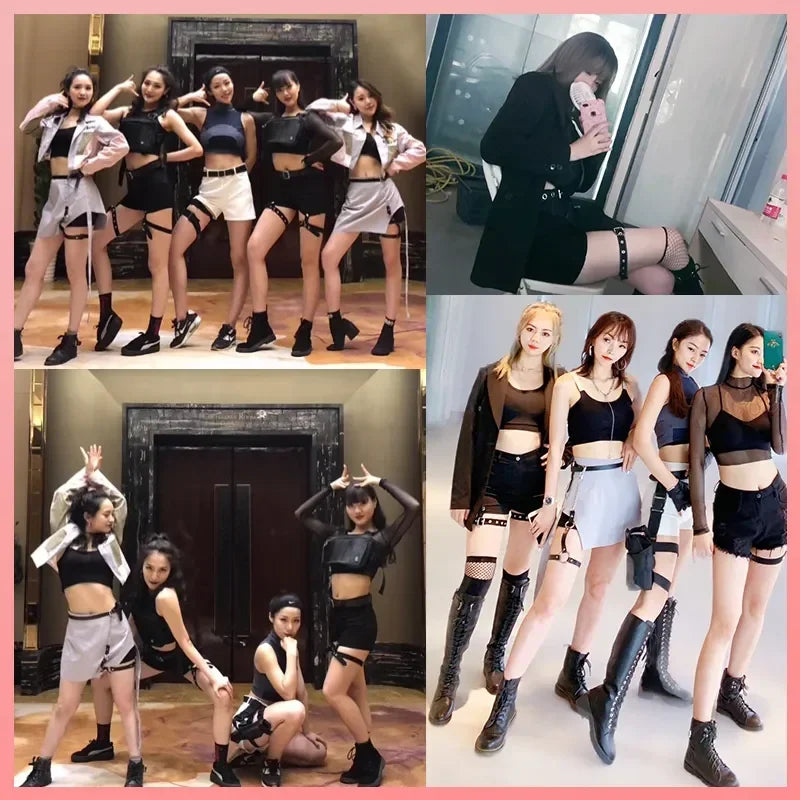 Kpop Hip Hop Vest Jacket & Mini Skirt Set | Inspired by Blackpink