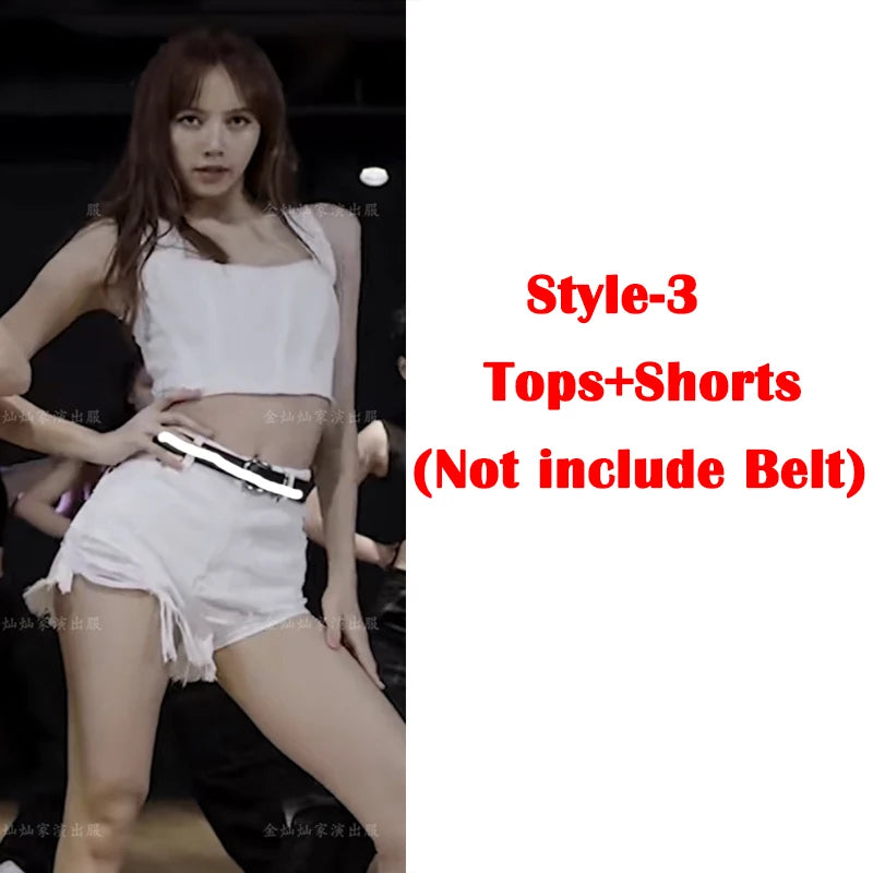 Kpop Jazz Dance Costumes For Women Adult Nightclub Female Singer Gogo Dancer Pole Dance Clothes Street Dance Clothing DWY8067